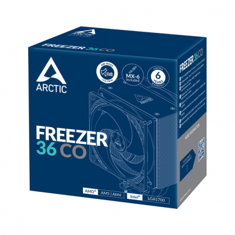 ARCTIC Freezer 36 CO - Processor cooler - (for: AM4, LGA1700, AM5, LGA1851) - aluminium fins - 120 mm - 3