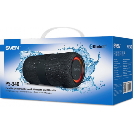 Speaker SVEN PS-340, black (24W, Waterproof (IPx6), TWS, Bluetooth, FM, USB - 2