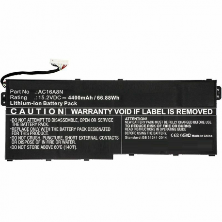 CoreParts - Laptop battery - Lithium Ion - 4400 mAh - 66.9 Wh - black - for Acer Aspire V 17 Nitro - 0