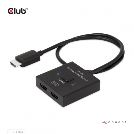 Club 3D CSV-1384 - Video / audio switch - 2-in-1, bi-directional - 2 x HDMI - desktop - 1