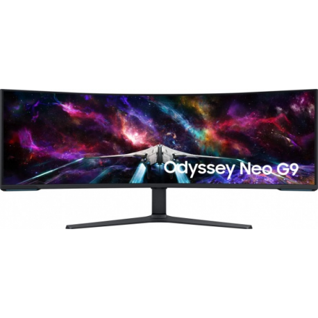Samsung Odyssey Neo G9 S57CG954NU - G95NC Series - QLED monitor - gaming - curved - 57" - 7680 x 2160 Dual UHD @ 240 Hz - VA - 1000 cd / m² - 2500:1 - DisplayHDR 1000 - 1 ms - 3xHDMI, DisplayPort - black, white - 0
