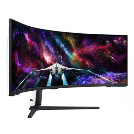 Samsung Odyssey Neo G9 S57CG954NU - G95NC Series - QLED monitor - gaming - curved - 57" - 7680 x 2160 Dual UHD @ 240 Hz - VA - 1000 cd / m² - 2500:1 - DisplayHDR 1000 - 1 ms - 3xHDMI, DisplayPort - black, white - 2