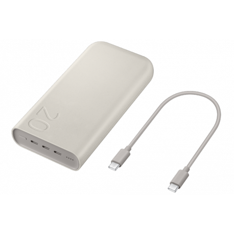 Samsung - Power bank - 20000 mAh - 25 Watt - Fast Charge - beige - 5