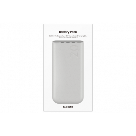 Samsung - Power bank - 20000 mAh - 25 Watt - Fast Charge - beige - 6