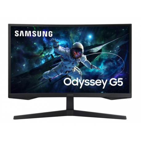 Samsung Odyssey G5 S27CG552EU - G55C Series - LED monitor - gaming - curved - 27" - 2560 x 1440 QHD @ 165 Hz - VA - 300 cd / m² - 2500:1 - HDR10 - 1 ms - HDMI, DisplayPort - black - 8