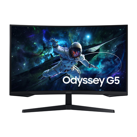 Samsung Odyssey G5 S27CG552EU - G55C Series - LED monitor - gaming - curved - 27" - 2560 x 1440 QHD @ 165 Hz - VA - 300 cd / m² - 2500:1 - HDR10 - 1 ms - HDMI, DisplayPort - black - 14