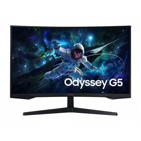 Samsung Odyssey G5 S32CG552EU - G55C Series - LED monitor - gaming - curved - 32" - 2560 x 1440 QHD @ 165 Hz - VA - 300 cd / m² - 2500:1 - HDR10 - 1 ms - HDMI, DisplayPort - black - 0