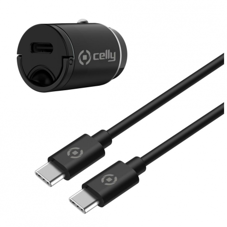 Celly ProPower - Car power adapter - ultra compact - 20 Watt - 3 A - PD (USB-C) - 0