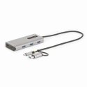 StarTech.com USB-C Multiport Adapter w / Attached USB-C to USB-A Dongle, Dual HDMI (4K30Hz / 1080p60Hz), 3x USB-A, Mini Laptop Docking Station, Travel Dock, 1.3ft / 40cm Cable - Dual Display M1 / M2 MacBook / Windows / Chrome (167B-USBC-MULTIPORT) - Docking station - USB-C  /  USB 3.2 Gen 1 - 2 x HDMI