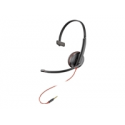 Poly Blackwire 3215 - Blackwire 3200 Series - headset - on-ear - wired - active noise cancelling - 3.5 mm jack, USB-C - black - Certified for Skype for Business, Avaya Certified, Cisco Jabber Certified, UC certified