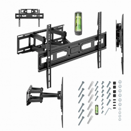 Gembird WM-80ST-03 - Mounting kit (wall mount) - for LCD TV - full motion - plastic, steel - screen size: 37"-80" - 8