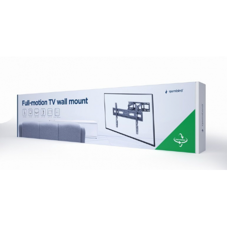 Gembird WM-80ST-03 - Mounting kit (wall mount) - for LCD TV - full motion - plastic, steel - screen size: 37"-80" - 9