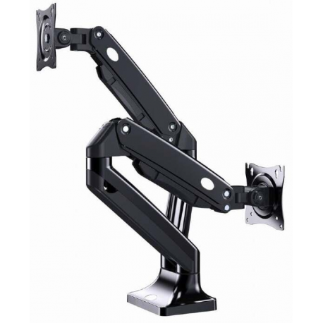 Gembird - Mounting kit (desk mounting arm) - for 2 flat panels - full motion - aluminium, steel - screen size: 17"-35" - 1