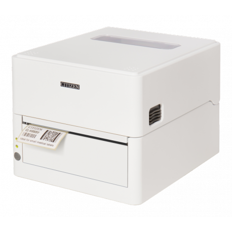 Citizen CL-H300SV - Label printer - direct thermal - Roll (12.7 cm) - 203 dpi - up to 200 mm / sec - USB 2.0 - pure white - 1