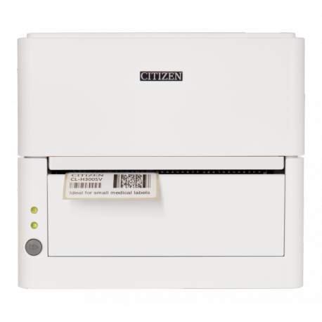Citizen CL-H300SV - Label printer - direct thermal - Roll (12.7 cm) - 203 dpi - up to 200 mm / sec - USB 2.0 - pure white - 5