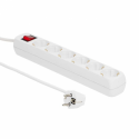 6-way Schuko Socket 3M White
