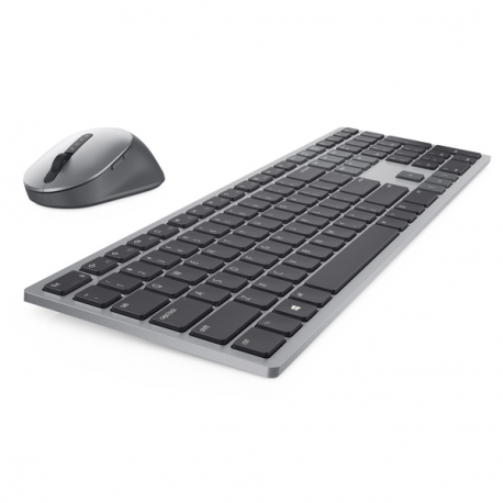 Dell Premier Multi-Device KM7321W - Keyboard and mouse set - wireless - 2.4 GHz, Bluetooth 5.0 - AZERTY - French - titan grey - for Precision 7560; XPS 13 9310, 15 9510 - 4