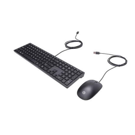 HP Pavilion 400 - Keyboard and mouse set - USB - English - jet black - for OMEN by HP Laptop 16; Victus by HP Laptop 16; Laptop 15, 17; Pavilion Plus Laptop 14 - 1