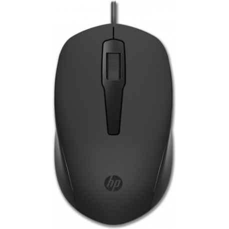 HP 150 - Mouse - right and left-handed - optical - wired - USB - black - for OMEN by HP Laptop 16; Victus by HP Laptop 16; Laptop 15, 17; Pavilion Plus Laptop 14 - 0