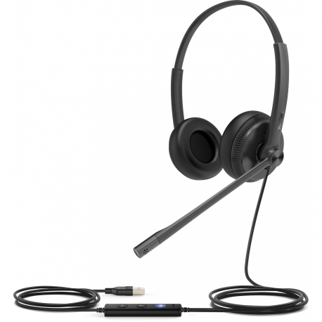 Yealink UH34 Dual Teams - Headset - on-ear - wired - USB - black - 0