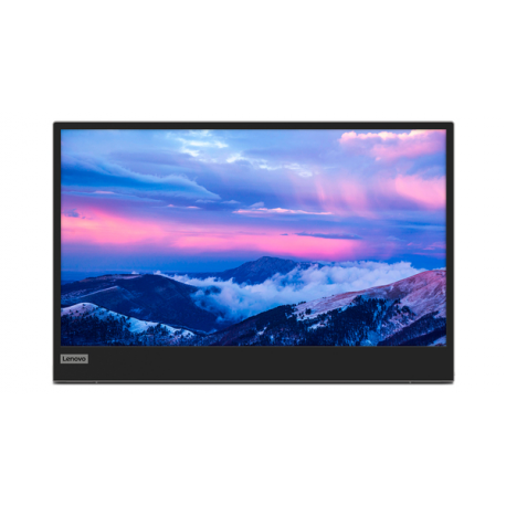 Lenovo L152 - LED monitor - 15.6" - portable - 1920 x 1080 Full HD (1080p) - IPS - 250 cd/m² - 1000:1 - 6 ms - 2xUSB-C - raven black - 3