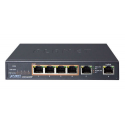 PLANET GSD-604HP - Switch - 4 x 10/100/1000 (PoE+) + 2 x 10/100/1000 (uplink) - desktop - PoE+ (55 W)