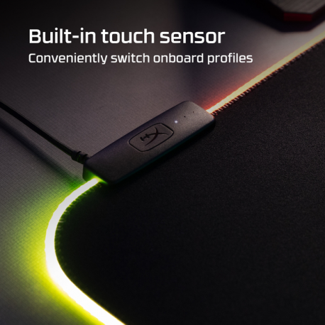 HyperX Pulsefire Mat Gaming - Illuminated mouse pad - with RGB lighting - extra large - black - for Victus by HP Laptop 16; Laptop 15, 15s, 17; Pavilion Plus Laptop 14 - 7