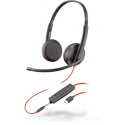 Poly Blackwire C3225 USB-C - 3200 Series - headset - on-ear - wired - 3.5 mm jack, USB-C - noise isolating