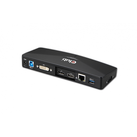 Club3D SenseVision USB 3.0 4K Docking Station - Docking station - USB - DVI, HDMI, DP - GigE - 5