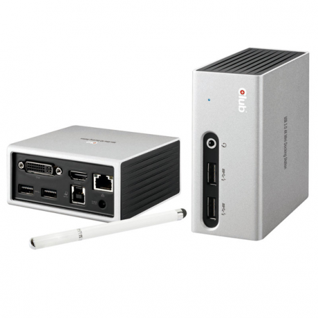 Club3D SenseVision USB 3.0 4K Mini Docking Station - Docking station - USB - DVI, HDMI - GigE - 7