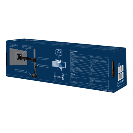 ARCTIC Z1 (Gen 3) - Mounting kit - adjustable arm - for LCD display - steel, aluminium alloy - matte black - screen size: up to 43" / 49' (ultra-wide) - desk-mountable - 6