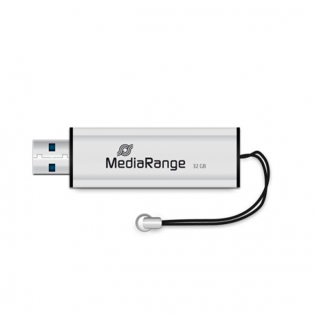 MediaRange SuperSpeed - USB flash drive - 32 GB - USB 3.0 - black / silver - 0