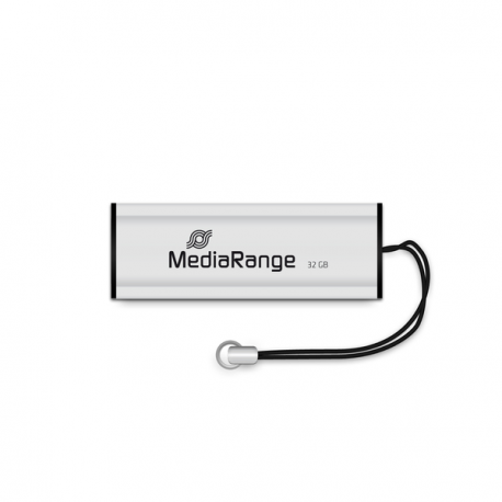 MediaRange SuperSpeed - USB flash drive - 32 GB - USB 3.0 - black / silver - 2