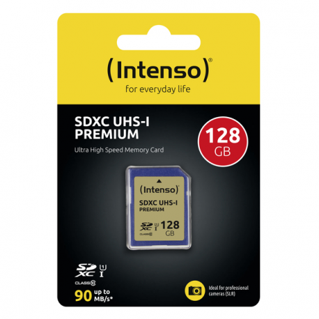 Intenso Premium - Flash memory card - 128 GB - UHS Class 1  /  Class10 - SDXC UHS-I - 1