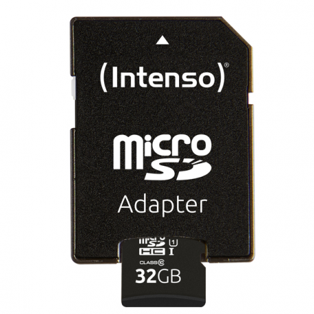 Intenso Premium - Flash memory card (microSDHC to SD adapter included) - 32 GB - UHS Class 1  /  Class10 - microSDHC UHS-I - 1