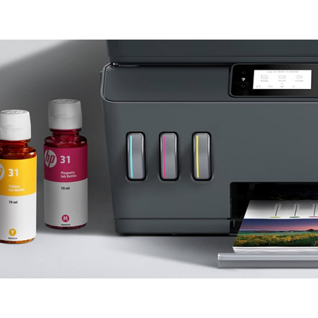 HP Smart Tank Plus 655 Wireless All-in-One - Multifunction printer - colour - ink-jet - refillable - Legal (216 x 356 mm) (original) - A4 / Legal (media) - up to 10 ppm (copying) - up to 11 ppm (printing) - 100 sheets - 33.6 Kbps - USB 2.0, Wi-Fi(n), Bluetooth - 20