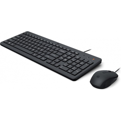 HP 150 - Keyboard and mouse set - USB - German - black - for HP 27; Chromebook 14; ENVY Laptop 15; Laptop 15; Pavilion Gaming Laptop 15 - 0