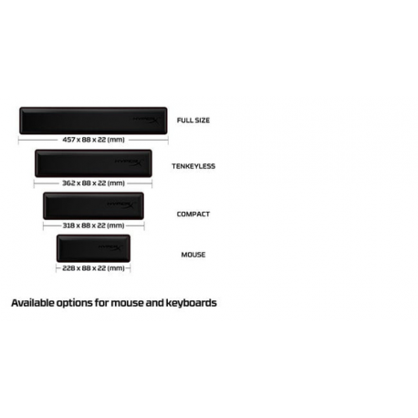 HyperX - Keyboard wrist rest - tenkeyless - black - for Victus by HP Laptop 16; Laptop 15, 15s, 17; Pavilion Plus Laptop 14 - 4