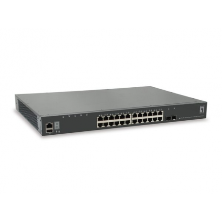 LevelOne GTL-2891 - Switch - L3 - Managed - 24 x 10 / 100 / 1000 + 2 x 10 Gigabit SFP+ (uplink) - rack-mountable - 0