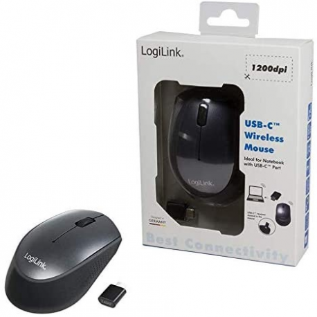 LogiLink - Mouse - optical - 3 buttons - wireless - 2.4 GHz - USB wireless receiver - 5