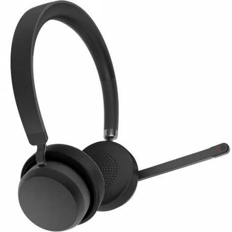 Lenovo - Headphones with mic - on-ear - wireless - black - 1