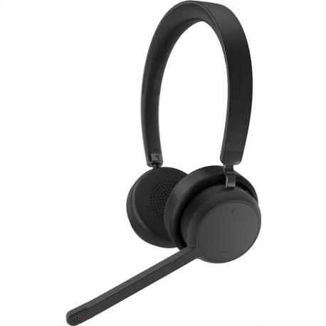 Lenovo - Headphones with mic - on-ear - wireless - black - 2