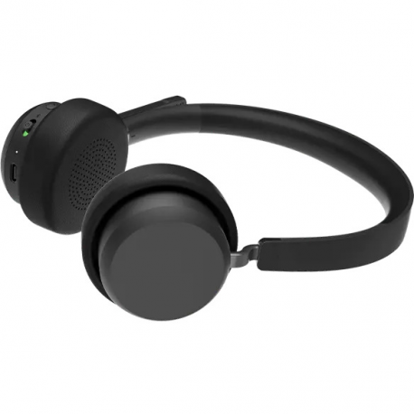 Lenovo - Headphones with mic - on-ear - wireless - black - 7