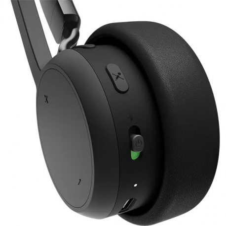 Lenovo - Headphones with mic - on-ear - wireless - black - 9