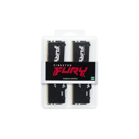 Kingston FURY Beast RGB - DDR5 - kit - 32 GB: 2 x 16 GB - DIMM 288-pin - 3000 MHz / PC5-48000 - CL36 - 1.35 V - unbuffered - on-die ECC - black - 6