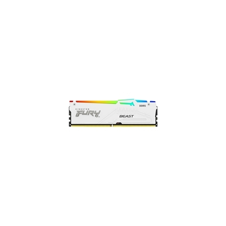 Kingston FURY Beast RGB - DDR5 - module - 16 GB - DIMM 288-pin - 3000 MHz / PC5-48000 - CL36 - 1.35 V - unbuffered - on-die ECC - white - 1