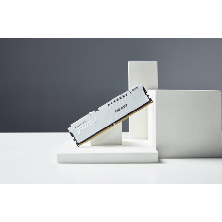 Kingston FURY Beast - DDR5 - module - 16 GB - DIMM 288-pin - 3000 MHz  /  PC5-48000 - CL36 - 1.35 V - unbuffered - on-die ECC - white - 8