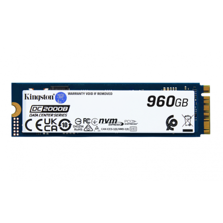 Kingston Data Center DC2000B - SSD - Enterprise - 960 GB - internal - M.2 2280 - PCIe 4.0 x4 (NVMe) - 4