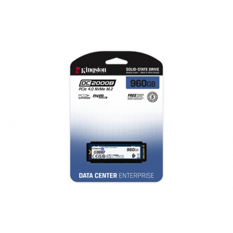 Kingston Data Center DC2000B - SSD - Enterprise - 960 GB - internal - M.2 2280 - PCIe 4.0 x4 (NVMe) - 8
