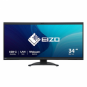 EIZO FlexScan EV3450XC-BK - With FlexStand - LED monitor - curved - 34" (34.1" viewable) - 3440 x 1440 UWQHD - IPS - 300 cd / m² - 1000:1 - 5 ms - 2xHDMI, DisplayPort, USB-C - speakers - black